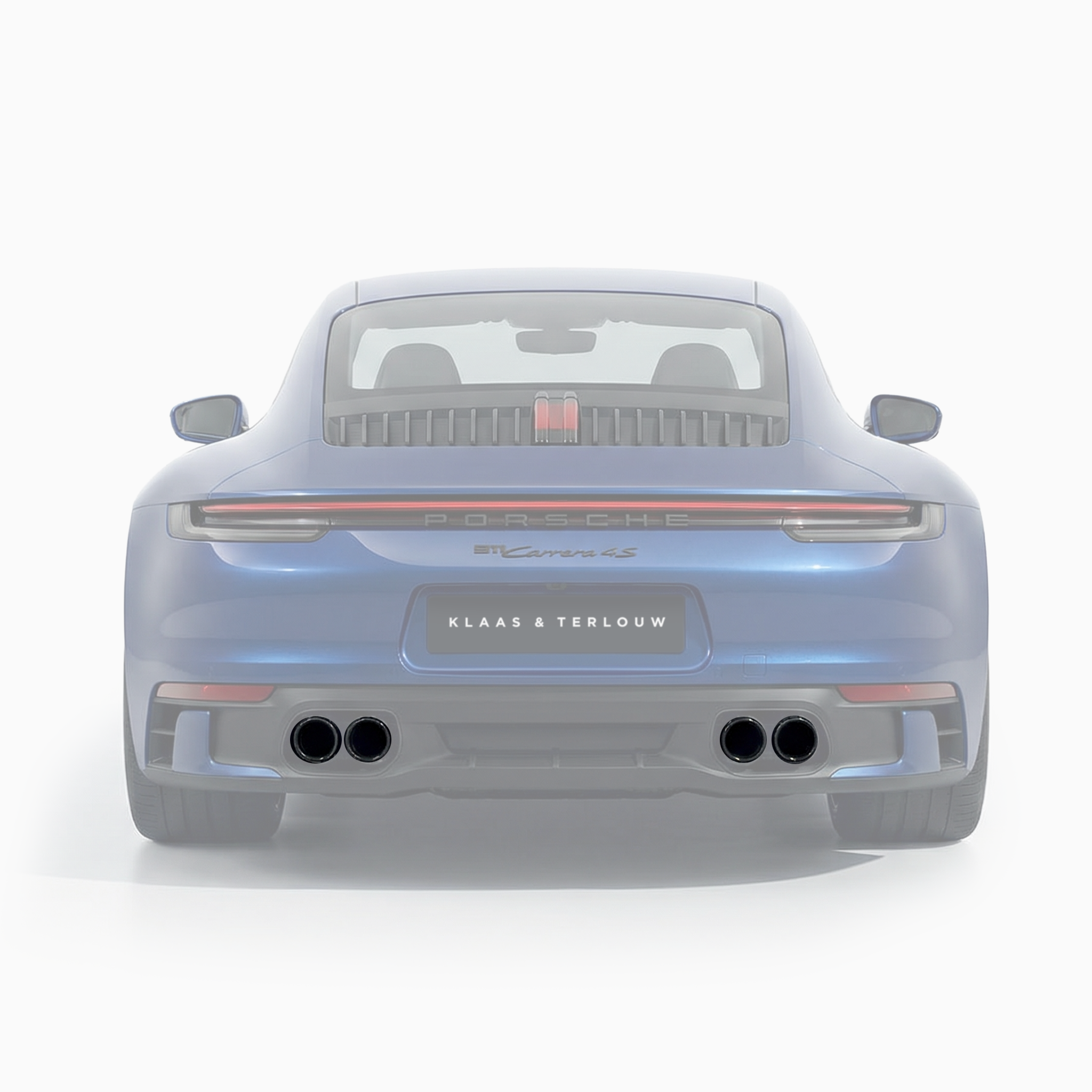 Sport uitlaateindstuk zwart Porsche 911 / 992