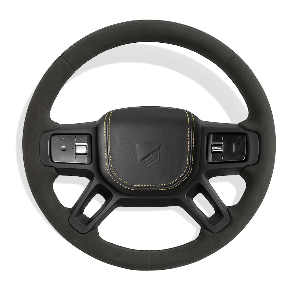 Custom Defender alcantara stuurwiel configurator