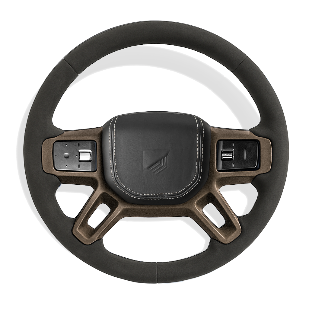 Custom Defender alcantara stuurwiel configurator