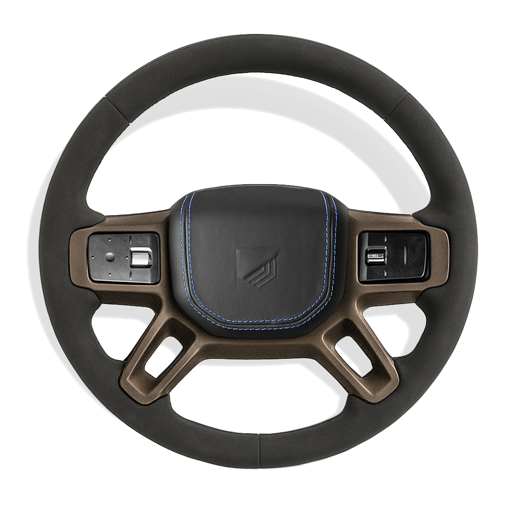Custom Defender alcantara stuurwiel configurator