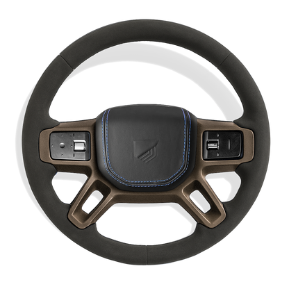 Custom Defender alcantara stuurwiel configurator