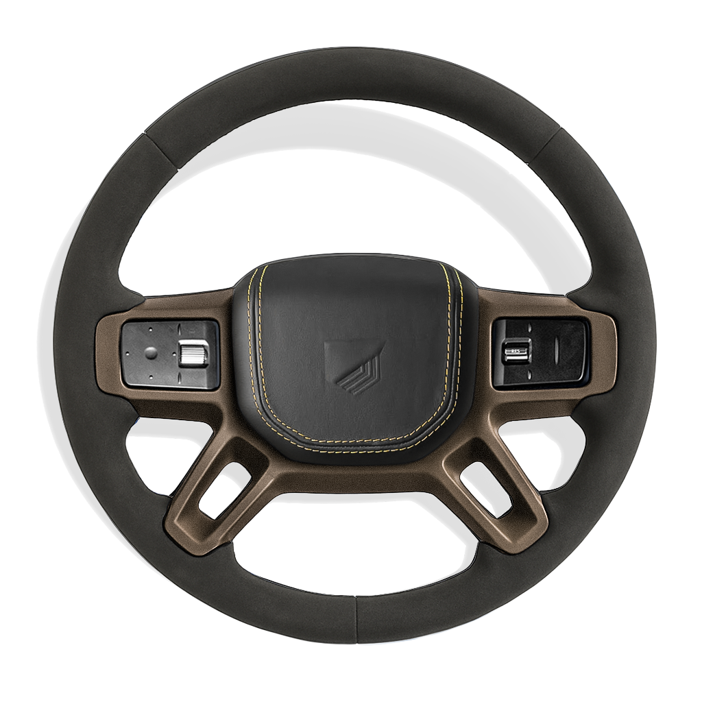 Custom Defender alcantara stuurwiel configurator