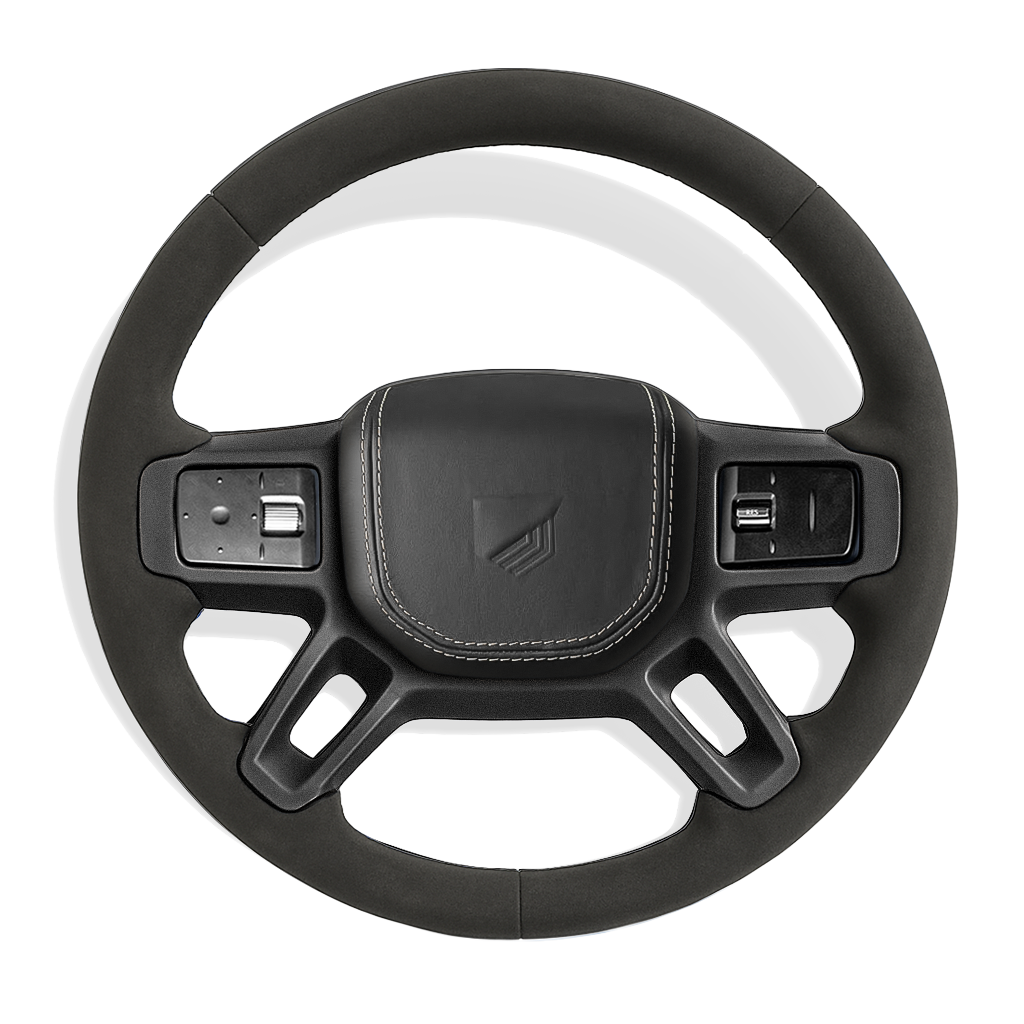 Custom Defender alcantara stuurwiel configurator