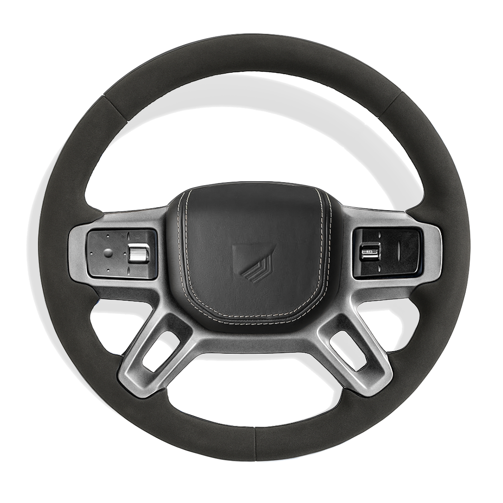 Custom Defender alcantara stuurwiel configurator