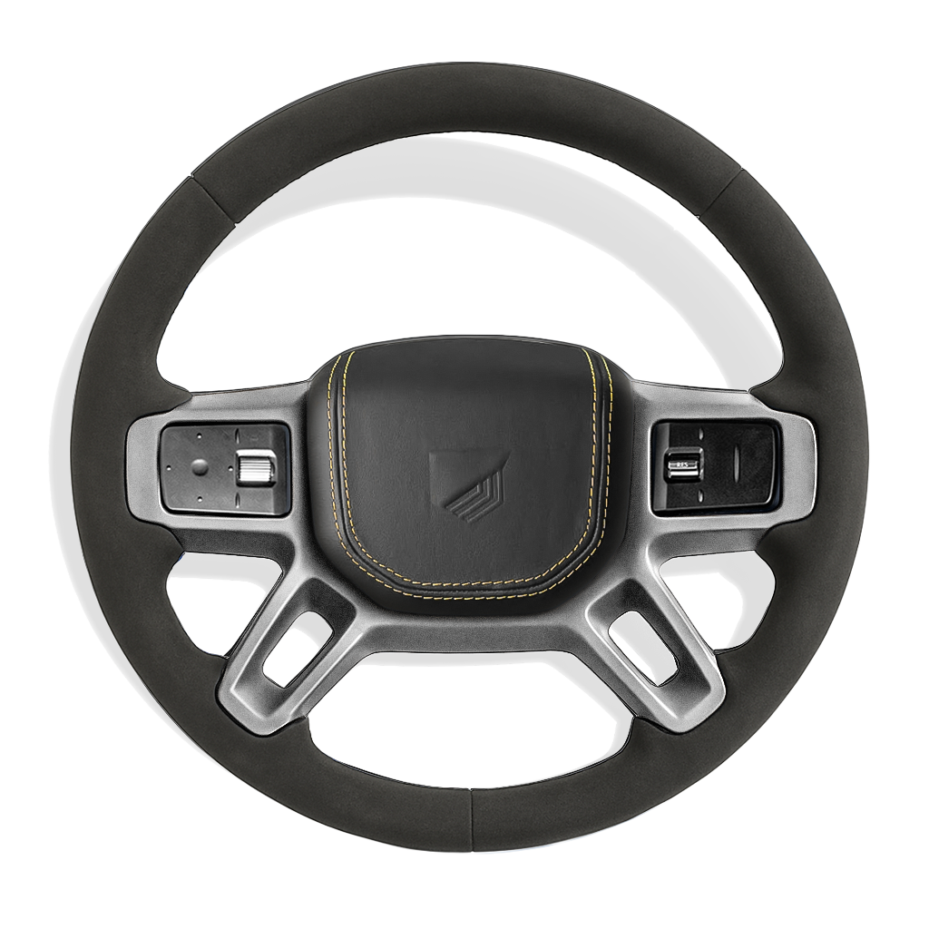 Custom Defender alcantara stuurwiel configurator