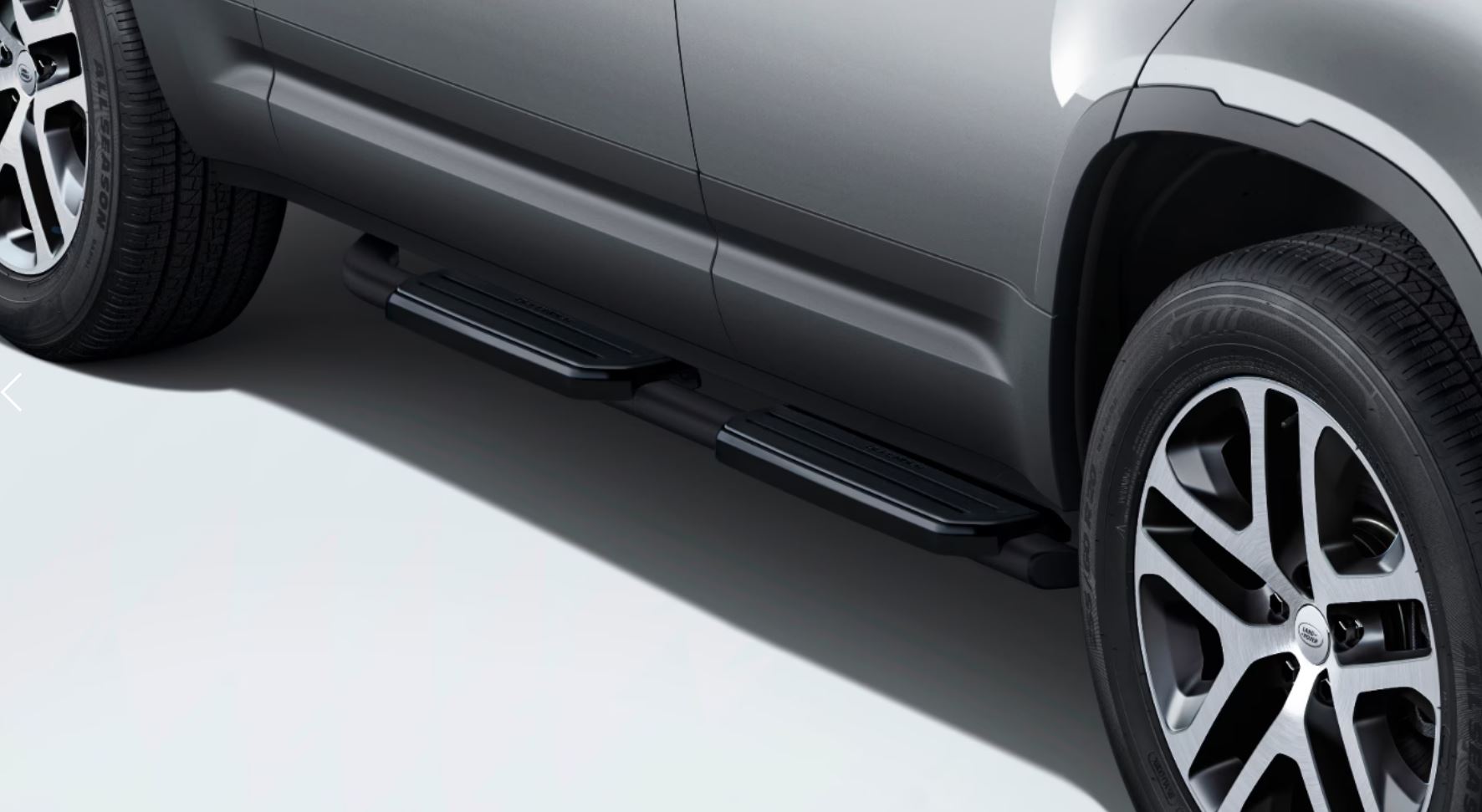 Vaste Side Steps zwart Defender 110-130