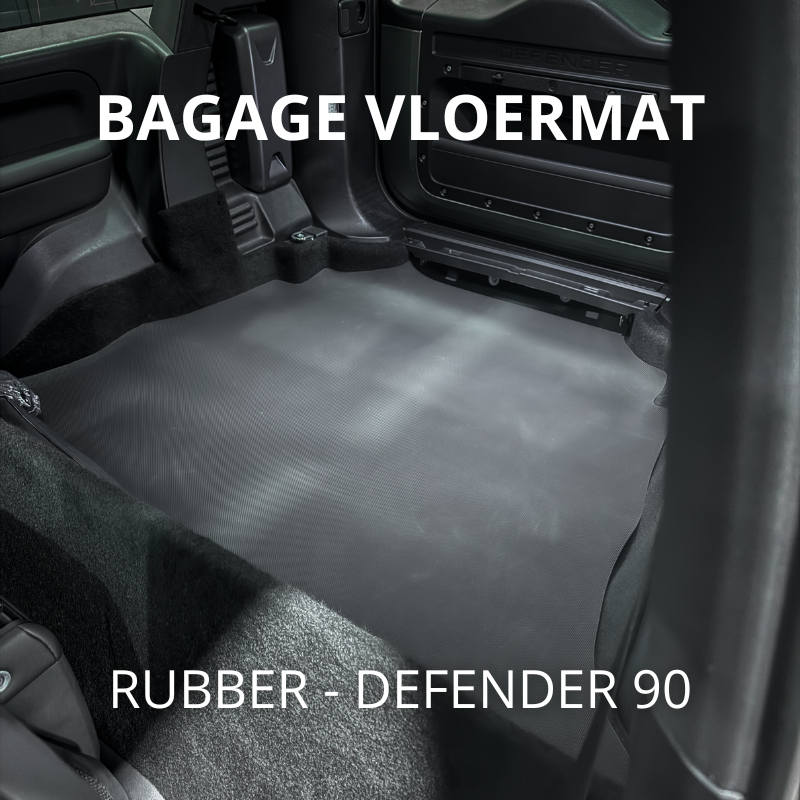 Bagage Vloermat Rubber - Defender 90 - Grijs kenteken