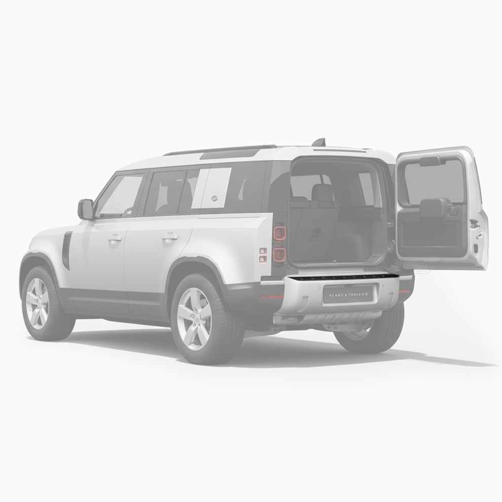 Beschermplaat achterbumper Defender - Hoogglans zwart