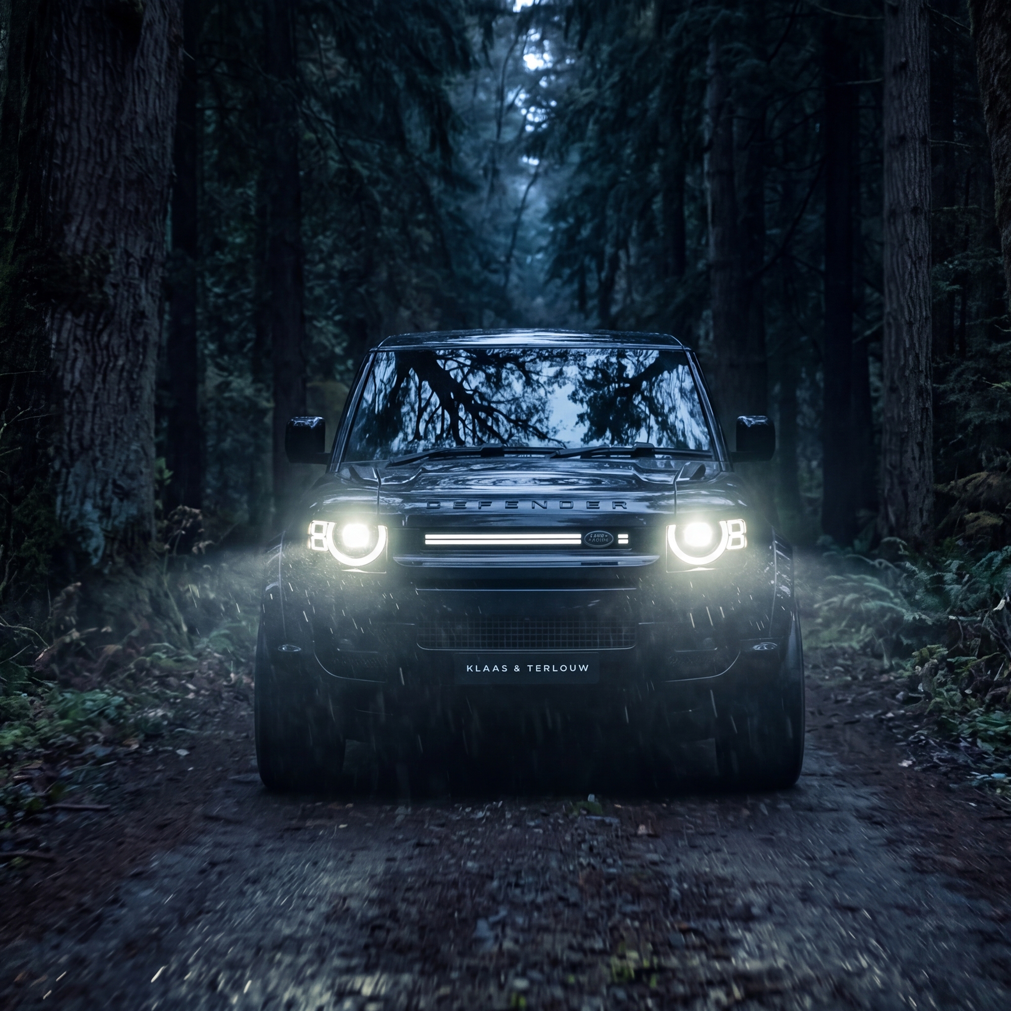 Frontgrille met Dubbele LED-Lichtbalk voor Land Rover Defender 90 & 110