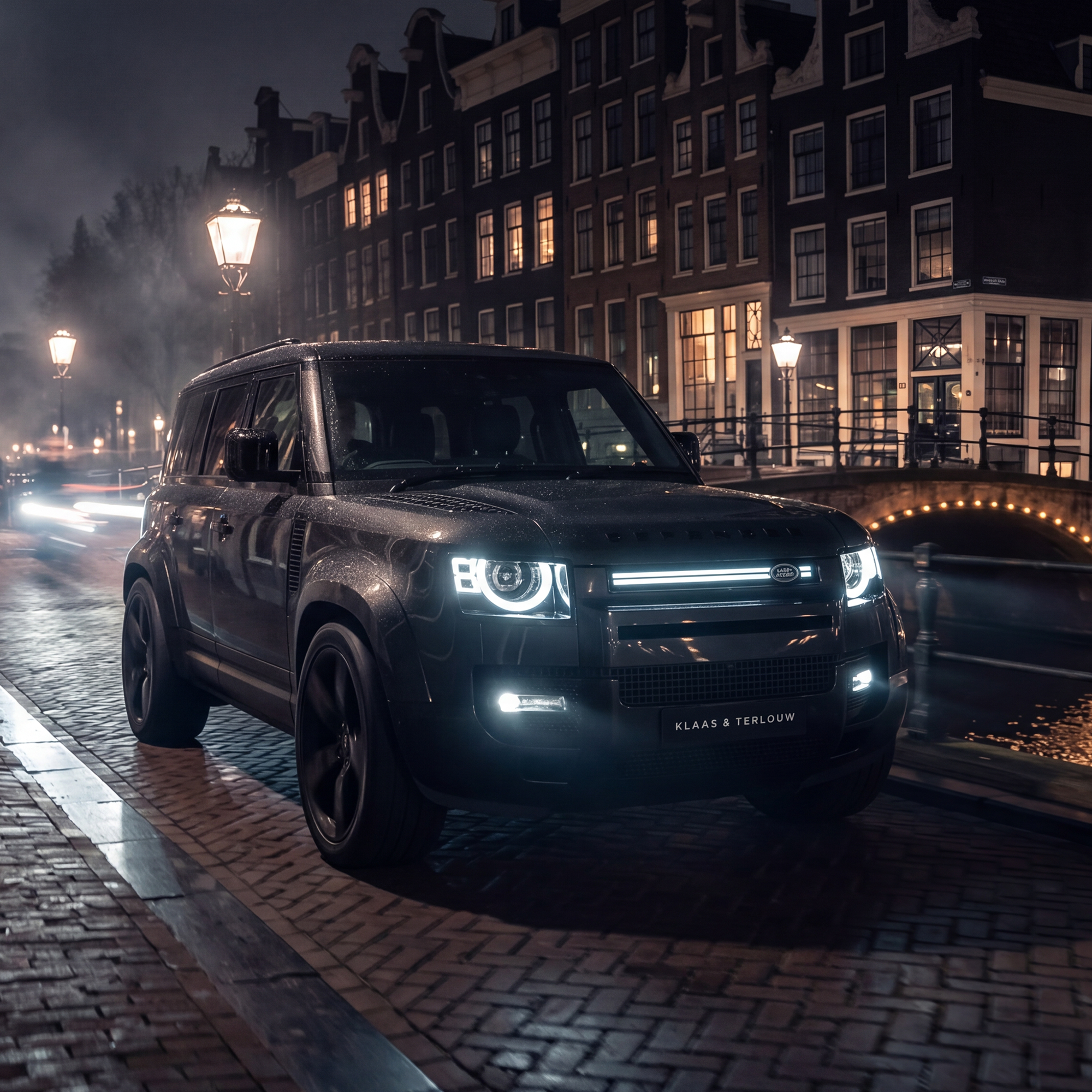 Frontgrille met Dubbele LED-Lichtbalk voor Land Rover Defender 90 & 110