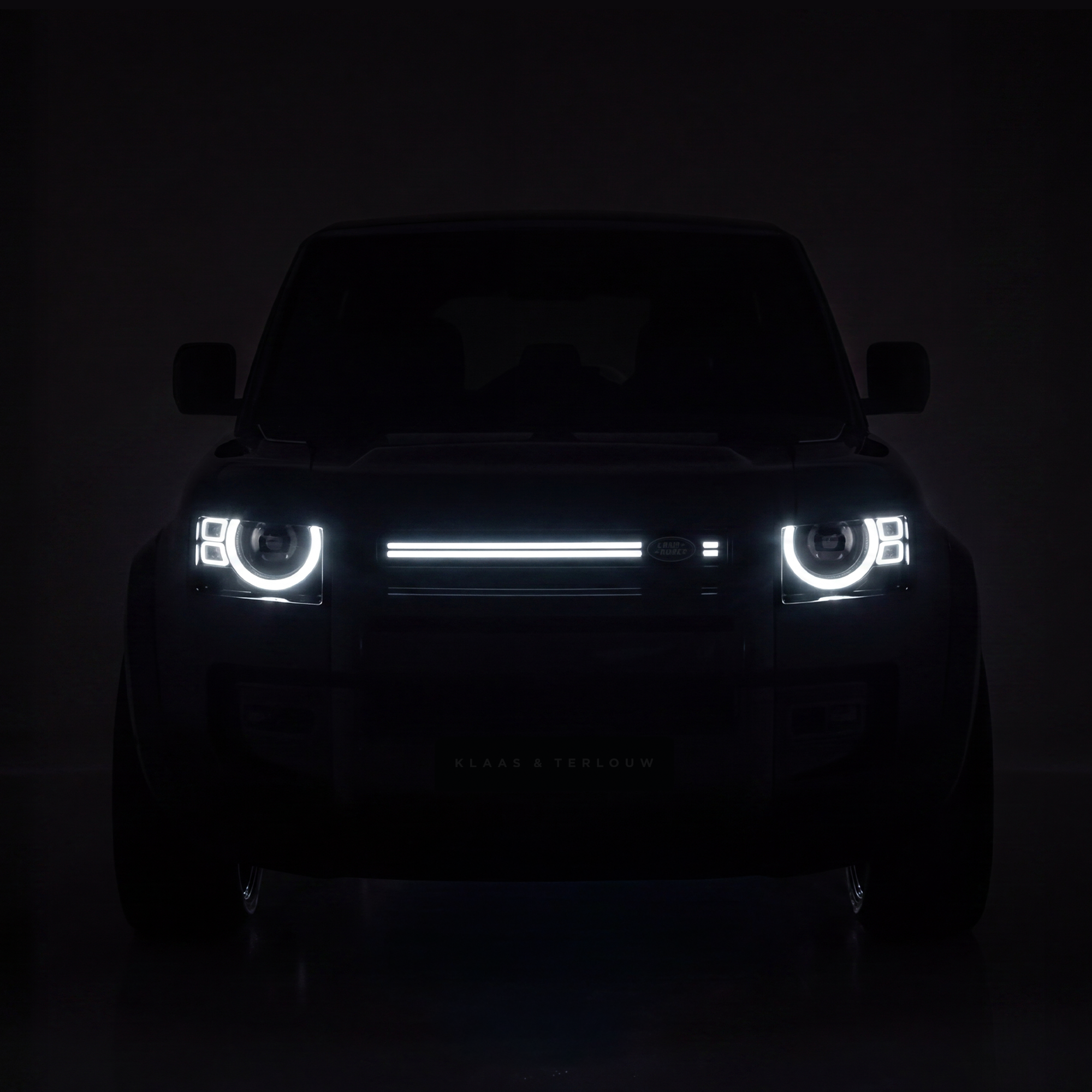 Frontgrille met Dubbele LED-Lichtbalk voor Land Rover Defender 90 & 110