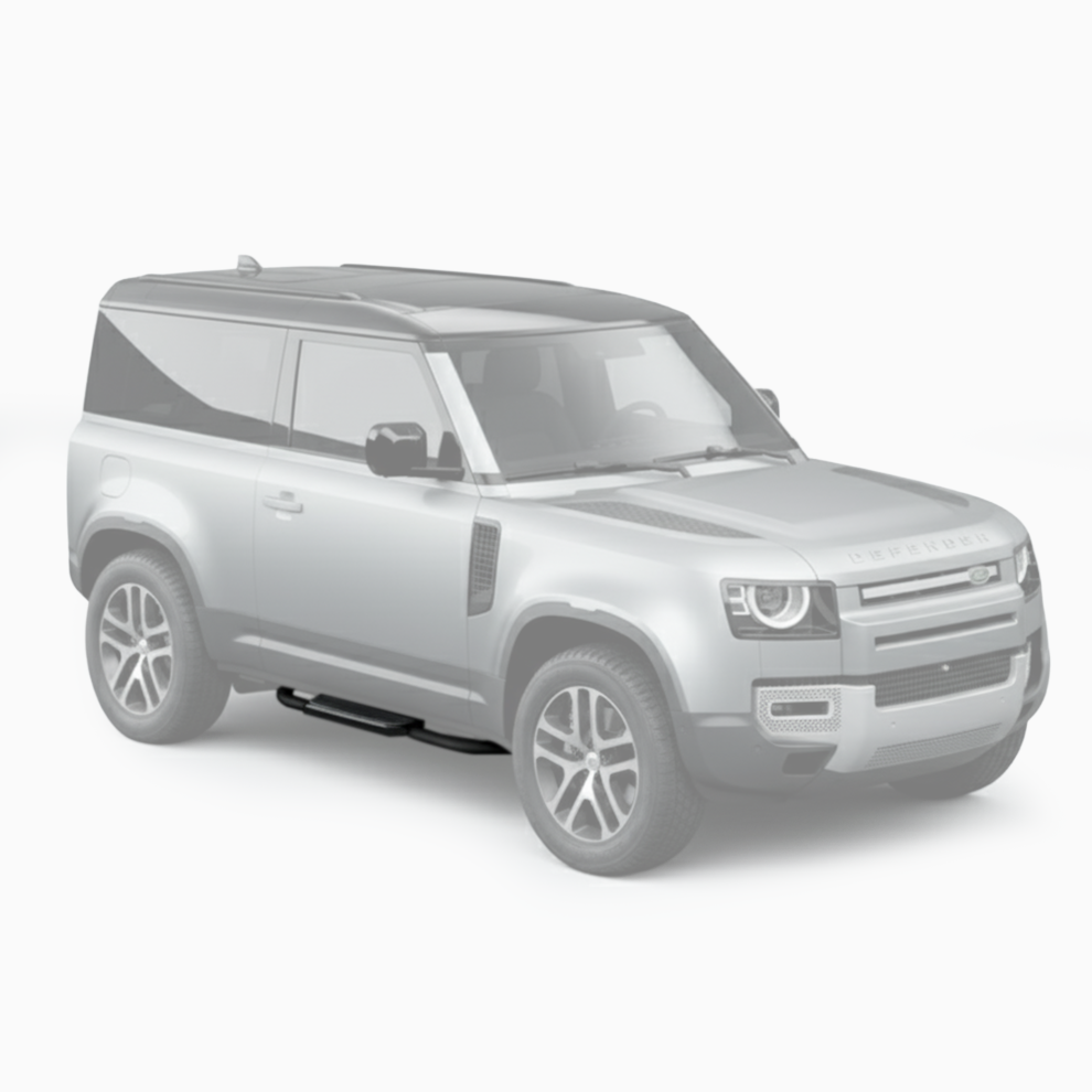 Vaste Side Steps zwart Defender - 90